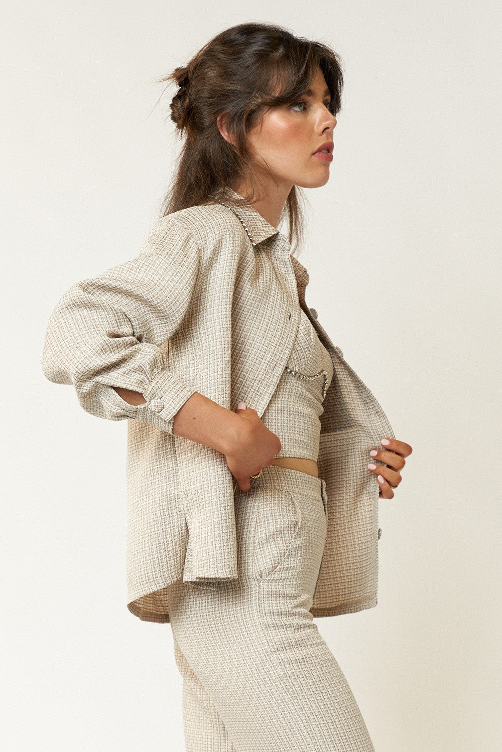 Rhinestone Tweed Jacket Set