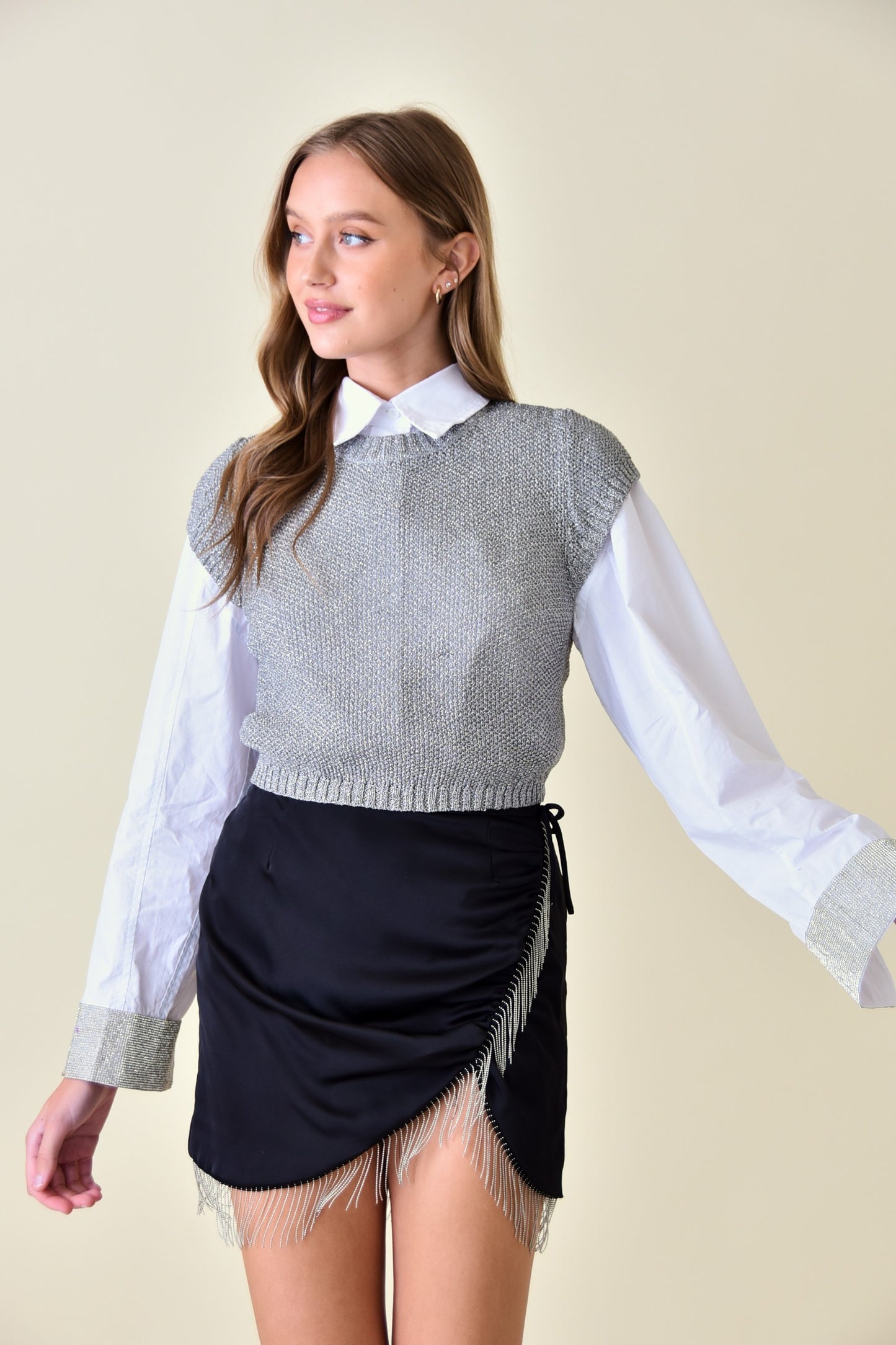 Skylah Metallic Vest