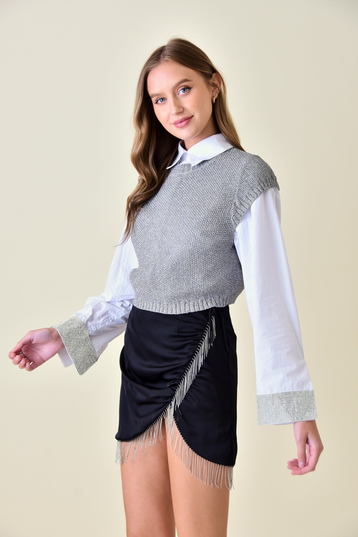 Skylah Metallic Vest