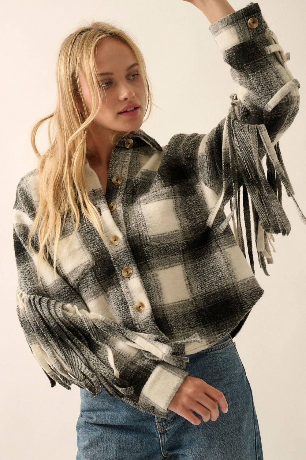 Shania Fringe Shacket