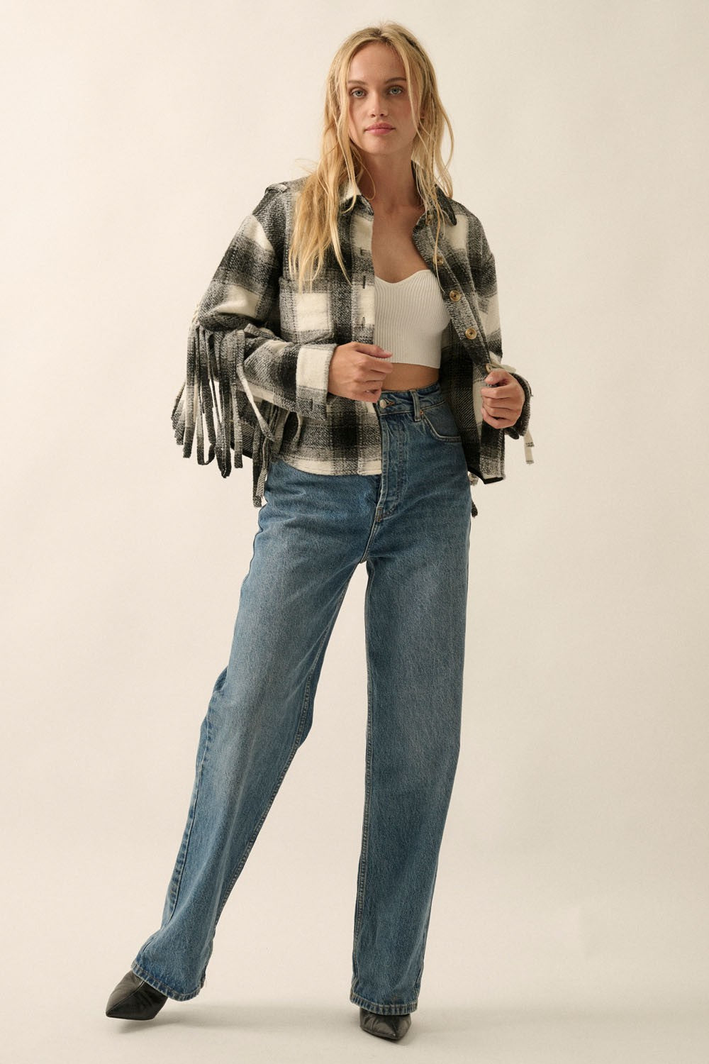 Shania Fringe Shacket