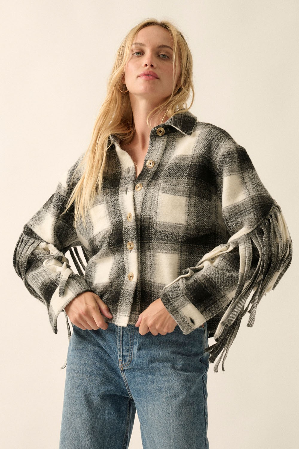 Shania Fringe Shacket