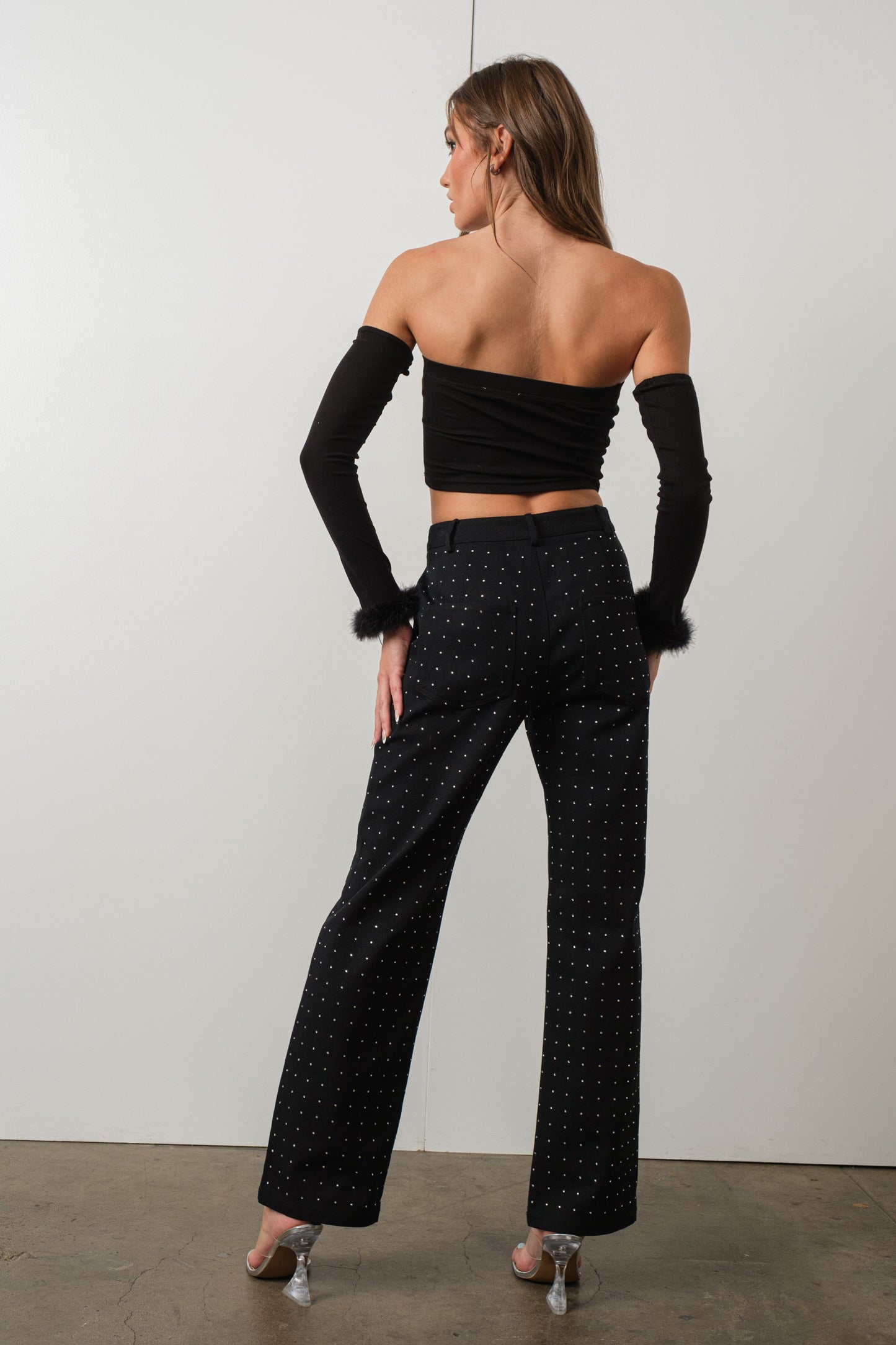 Felicia Feather Crop Top