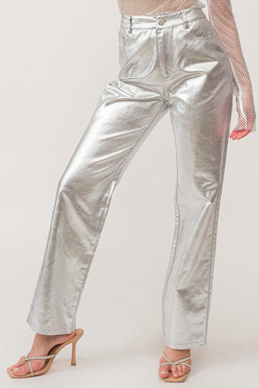 Metallic Denim Pant