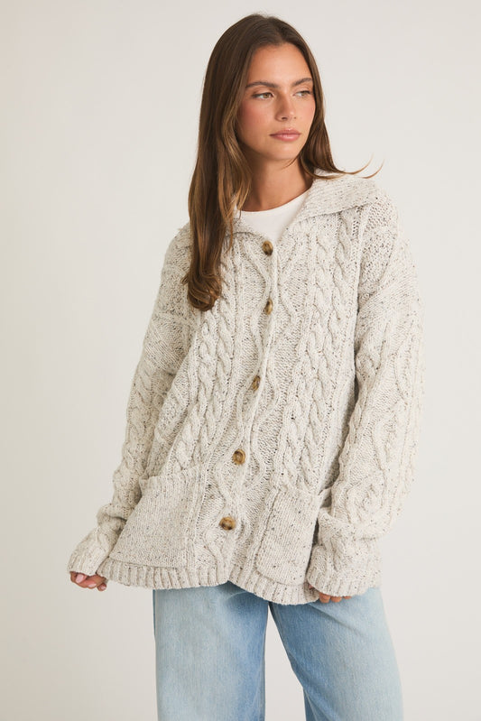 Jenny Cable Knit Cardigan