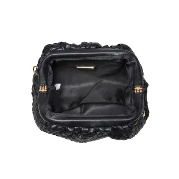 Tate Woven Frame Clutch