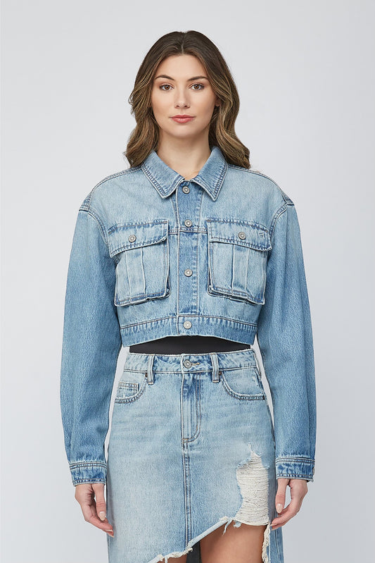 Louisa Cargo Denim Jacket