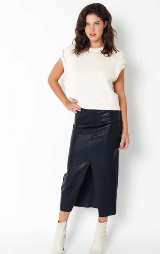 Gia PU Leather Skirt