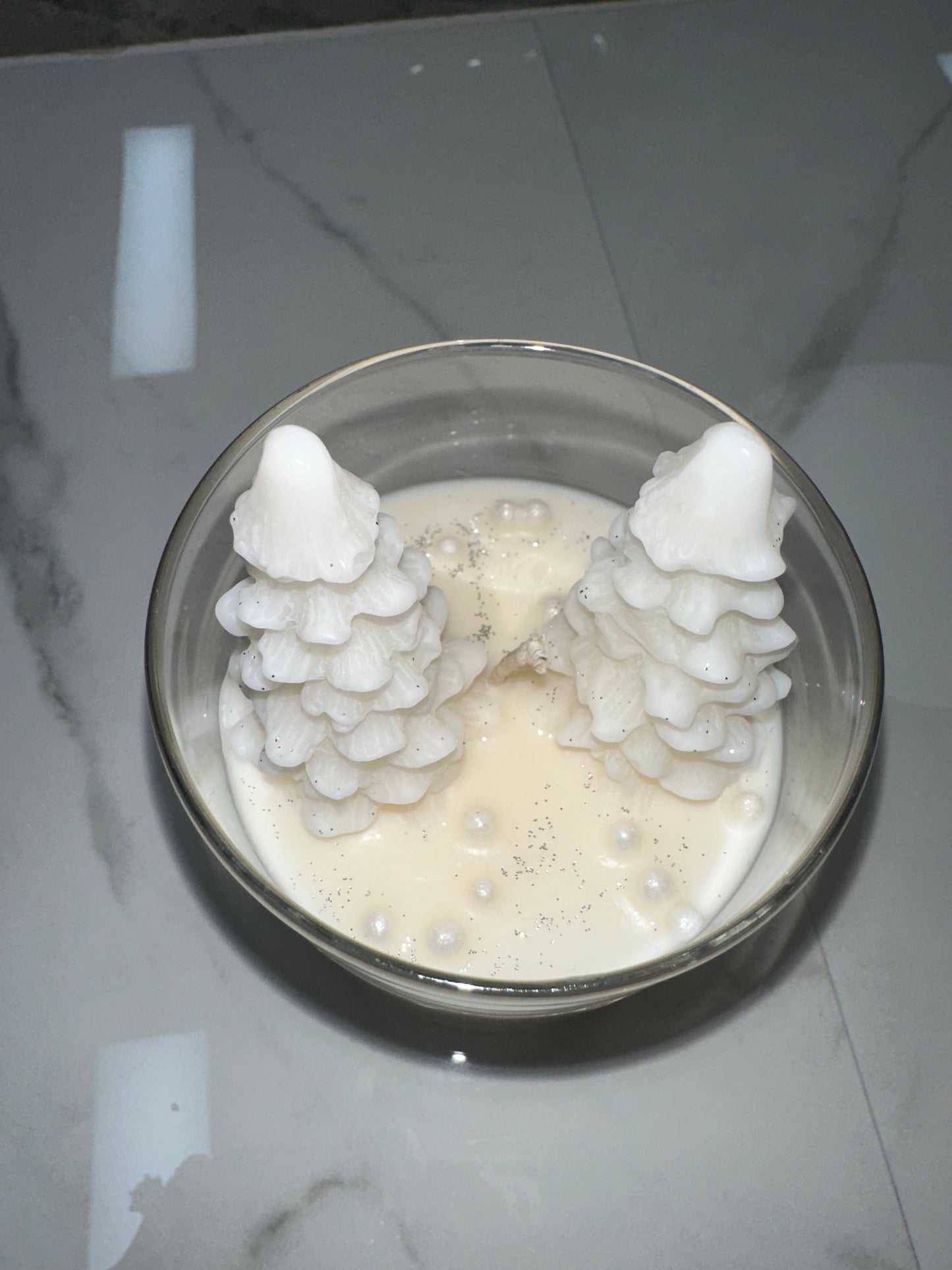 White Christmas Candle