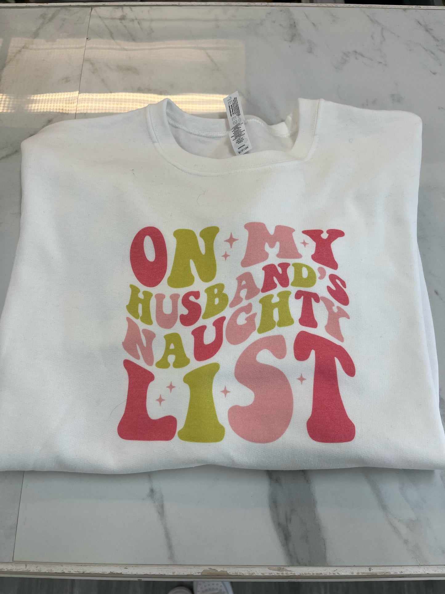 Husband's Naughty List Sweatshirt