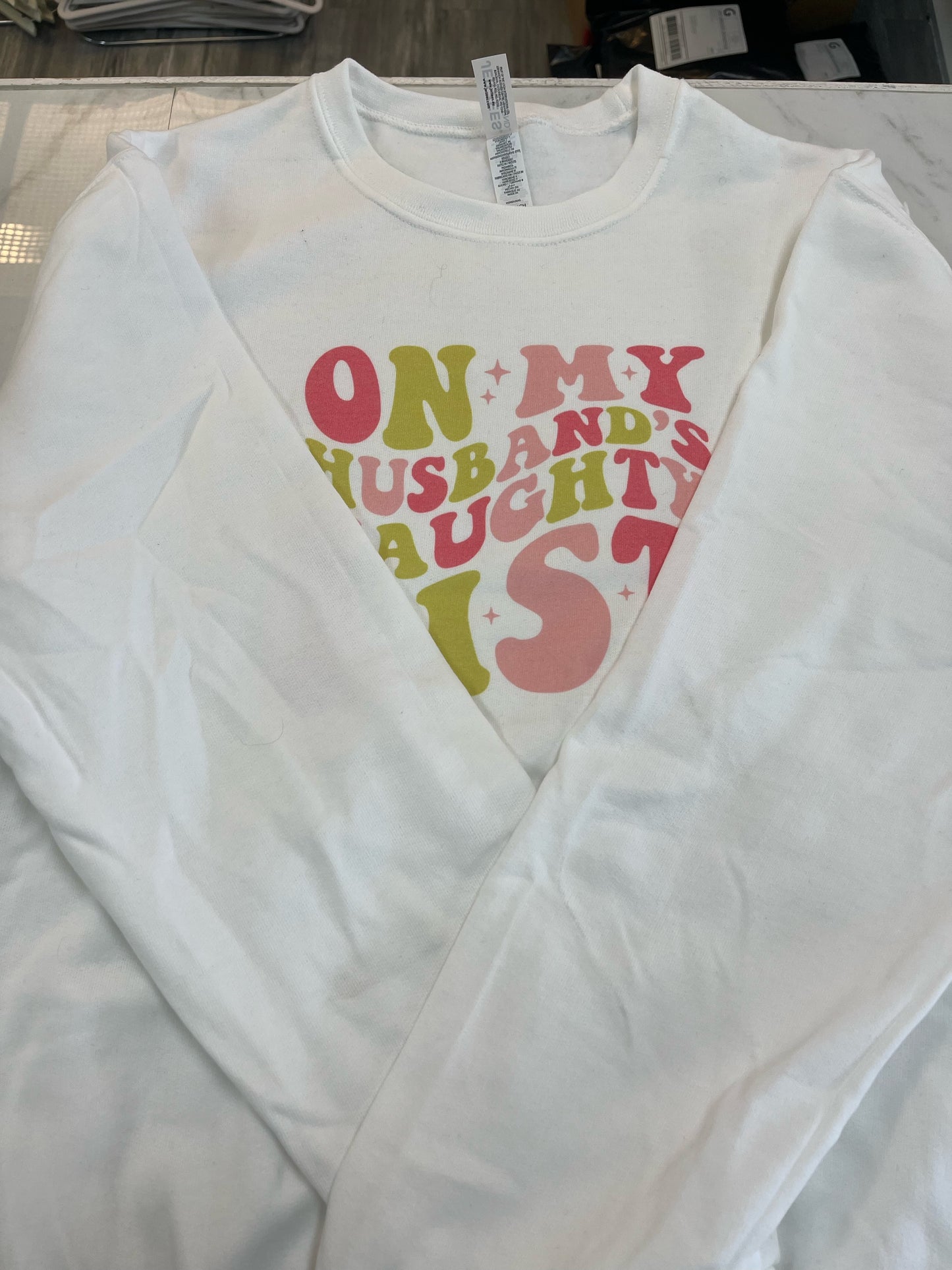 Husband's Naughty List Sweatshirt