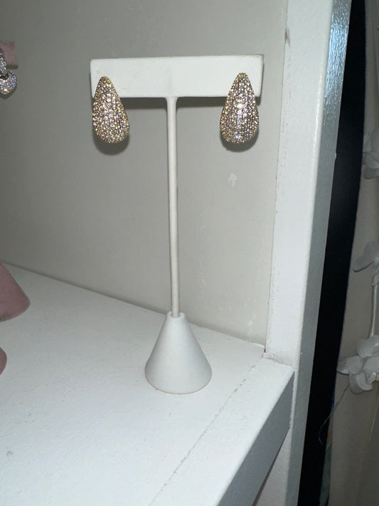 Large Rhinestone Drop Earrings