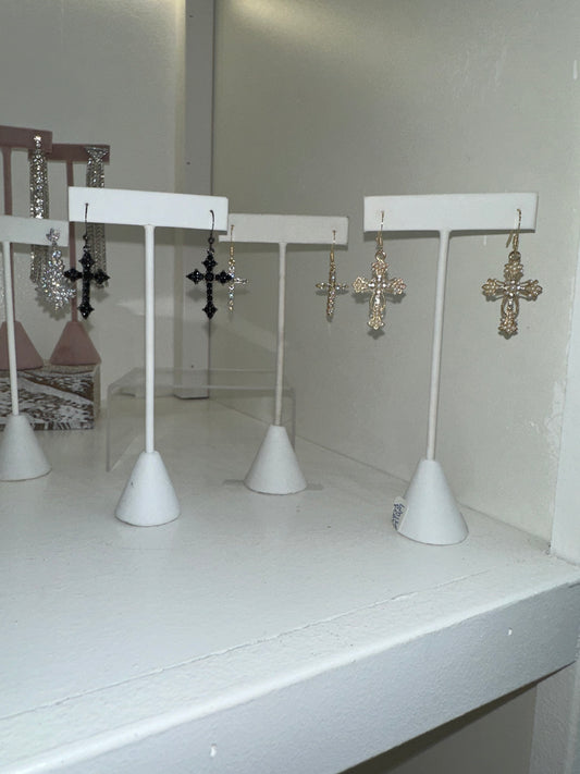 Small Cross Earrings