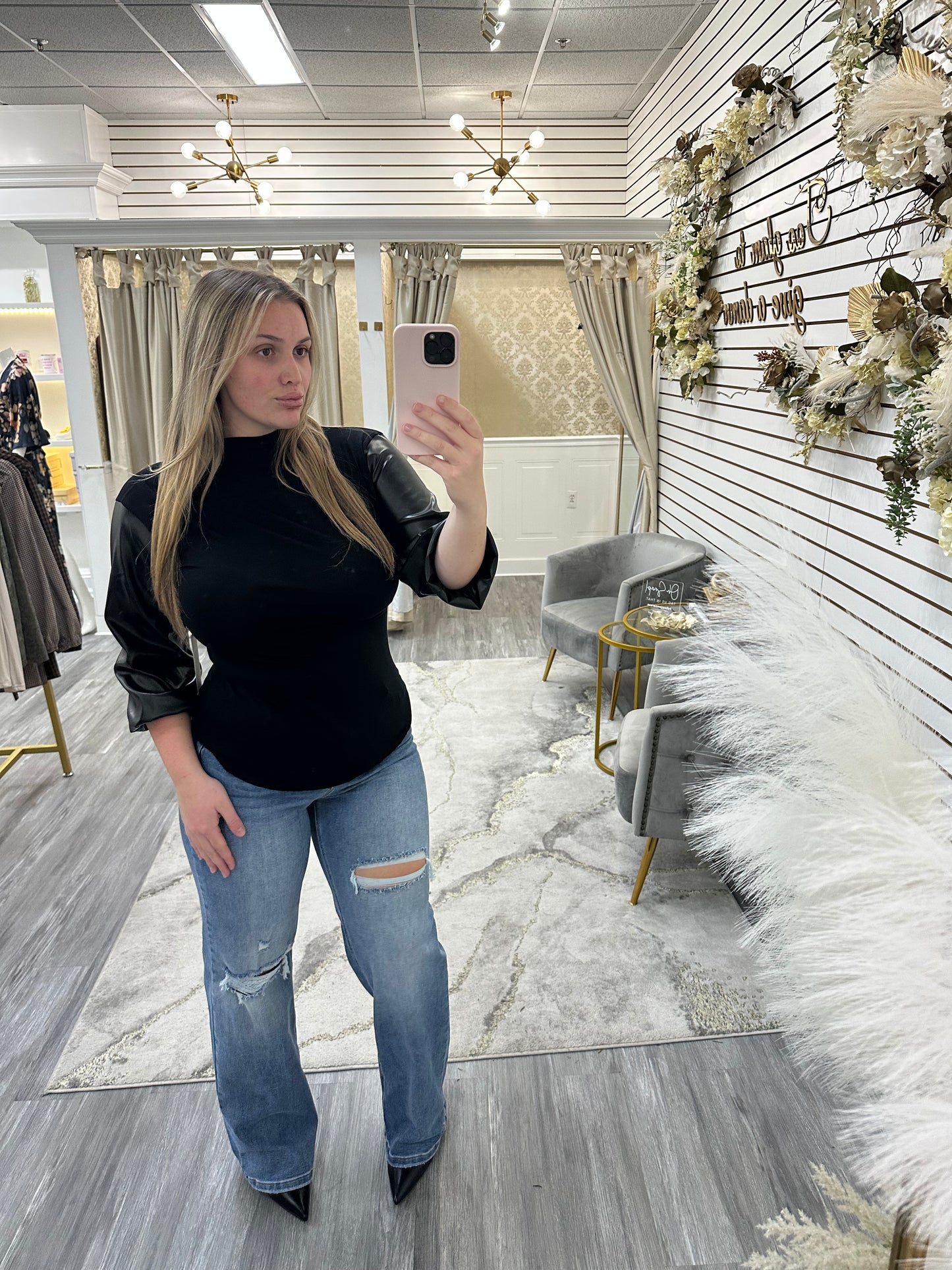 Betty Leather Top