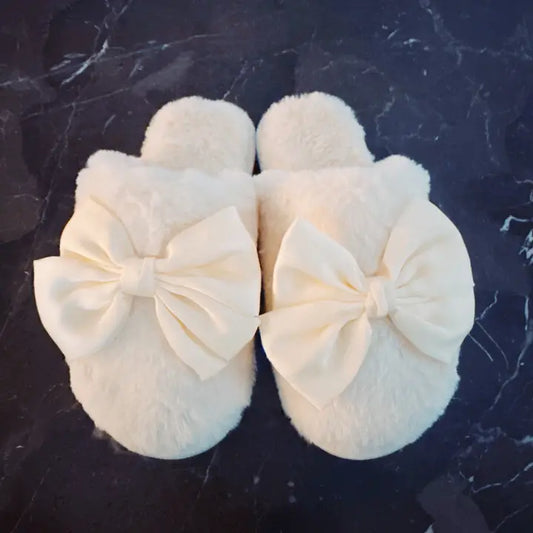 Satin Bow Slippers