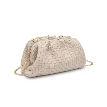 Tate Woven Frame Clutch