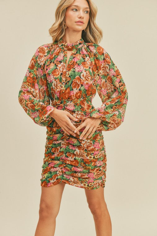 Open Back Floral Dress