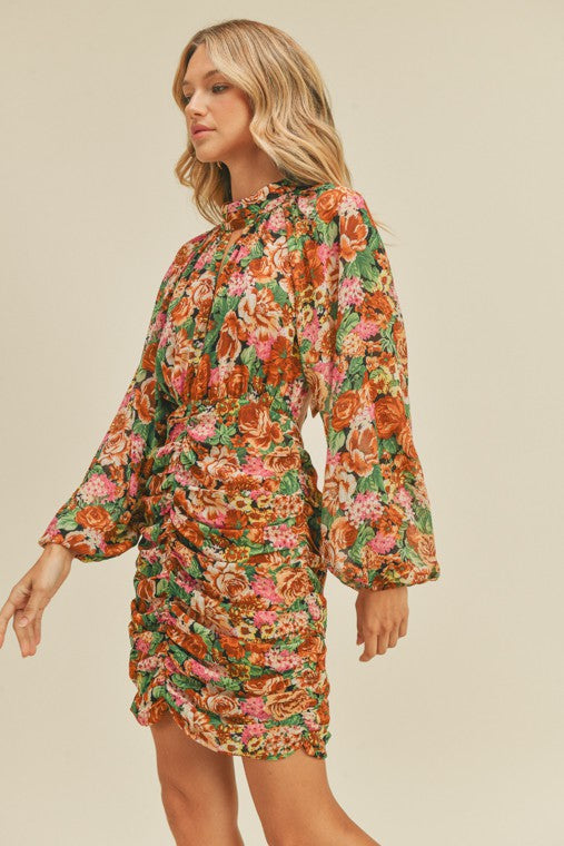 Open Back Floral Dress