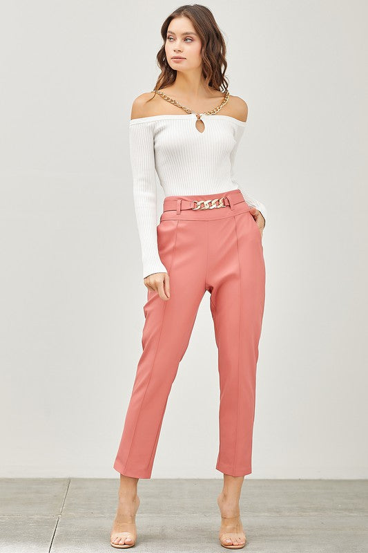 Cold Shoulder Chain Shirt
