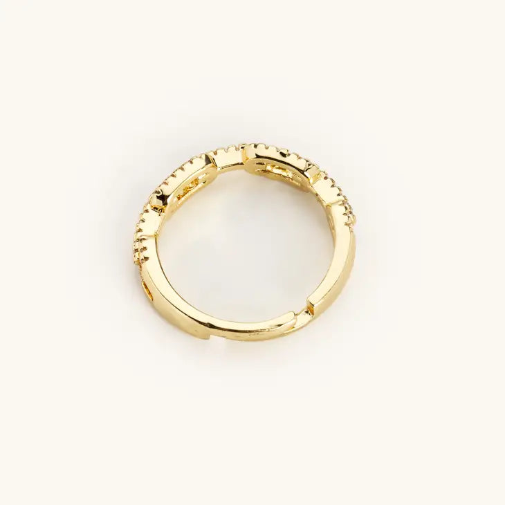 Gold Chain Link Adjustable Ring
