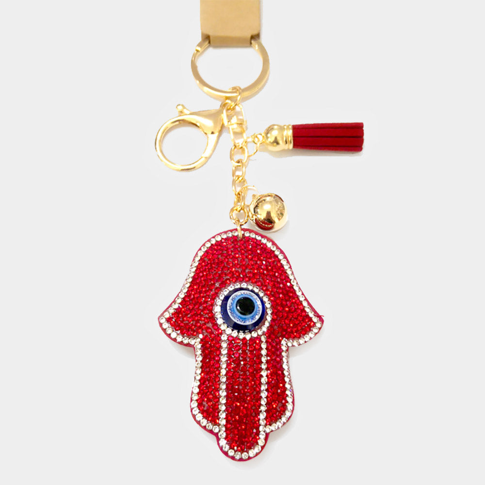 Hamsa Evil Eye Keychain