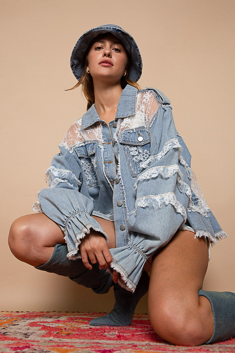 Paula Denim Lace Jacket