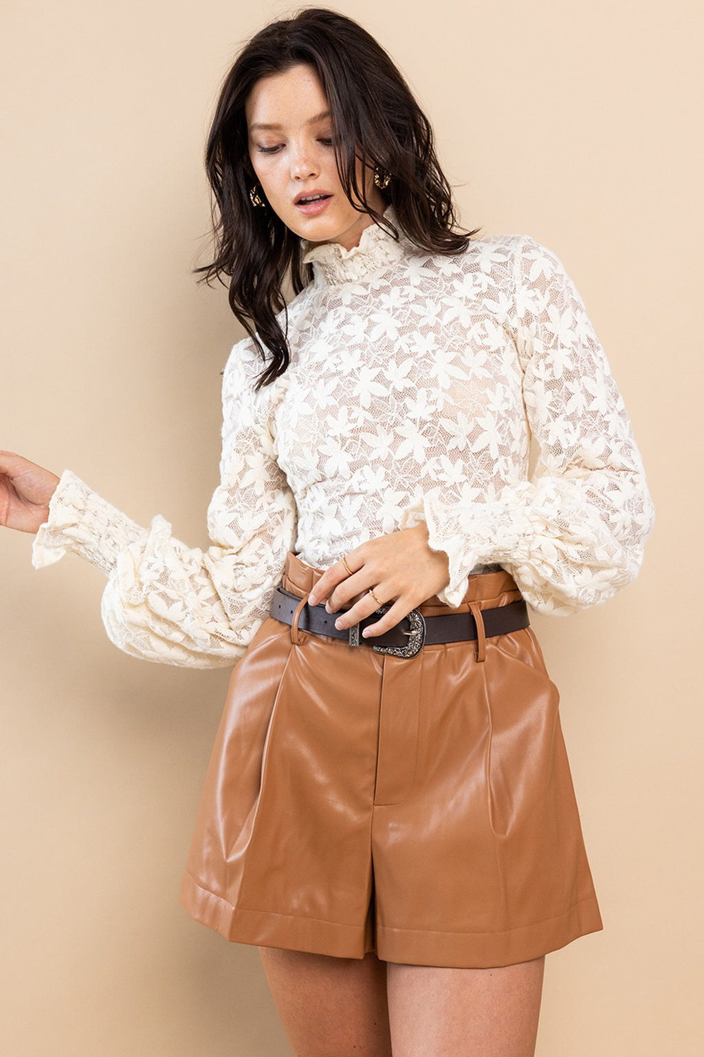 Leaf Patterned Top