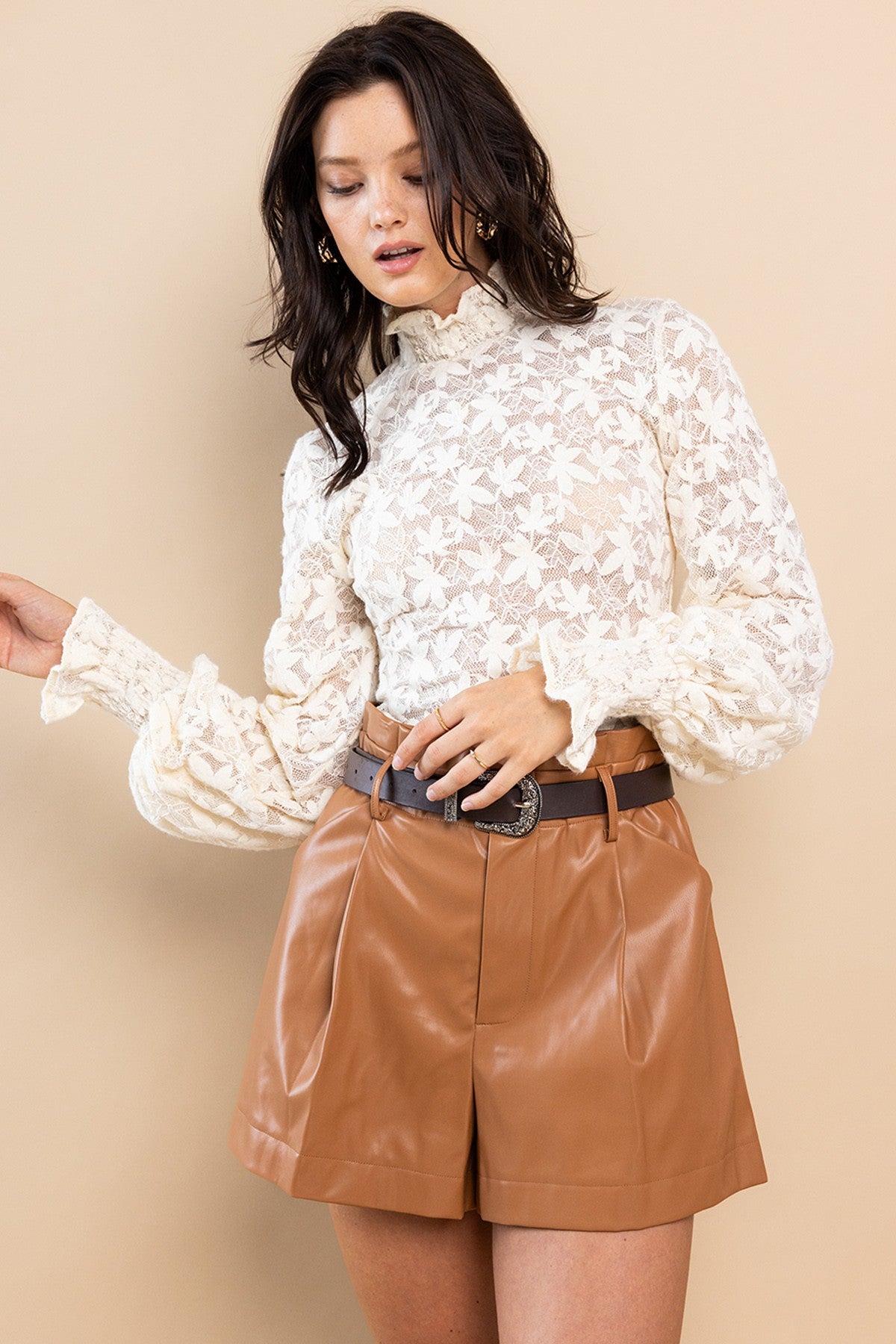Leaf Patterned Top