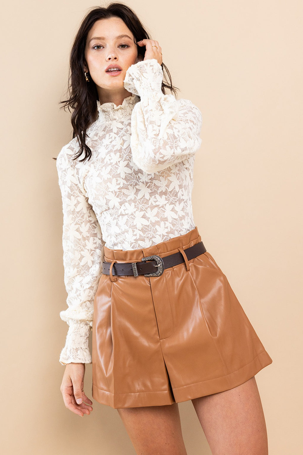 Leaf Patterned Top