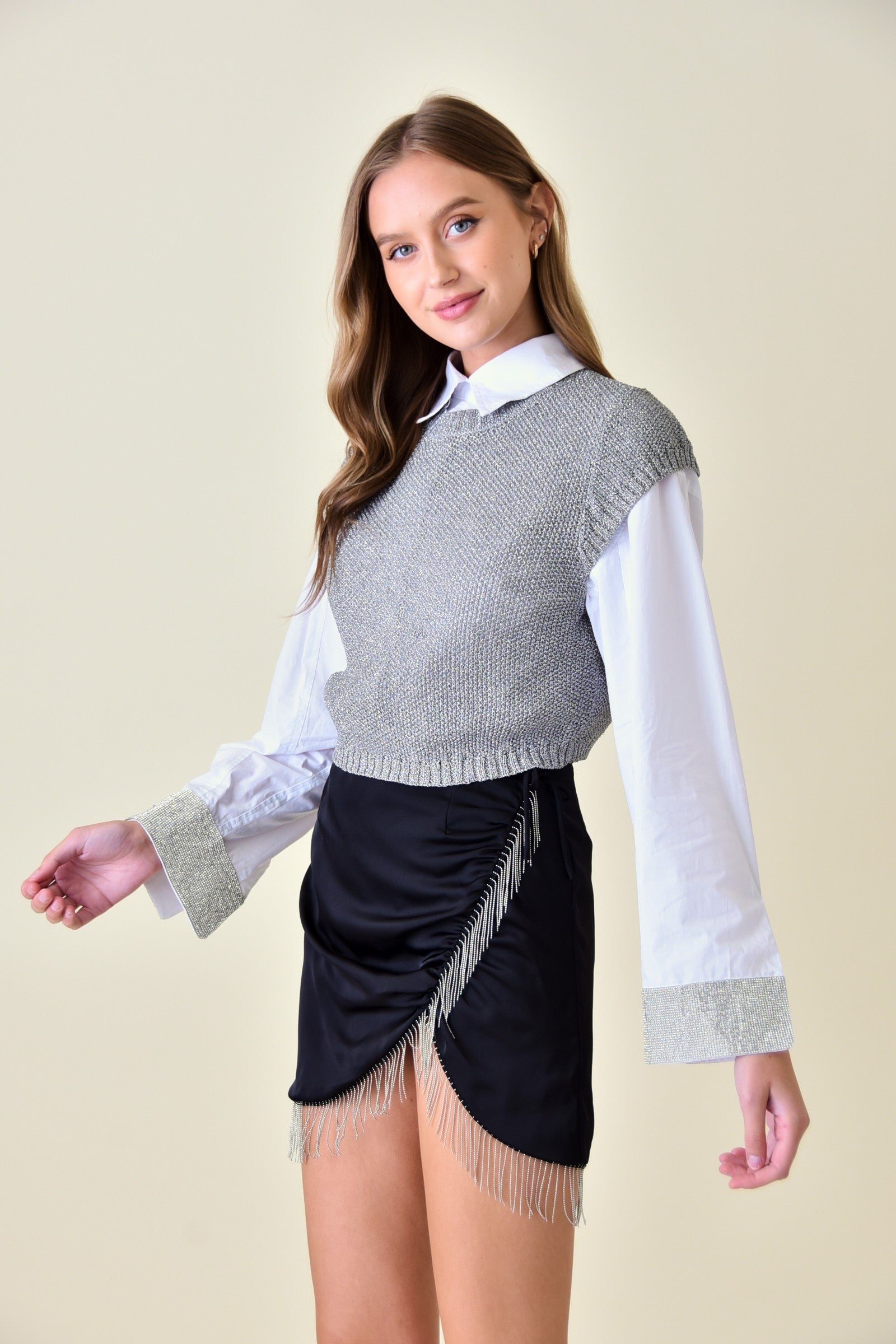 Skylah Metallic Vest
