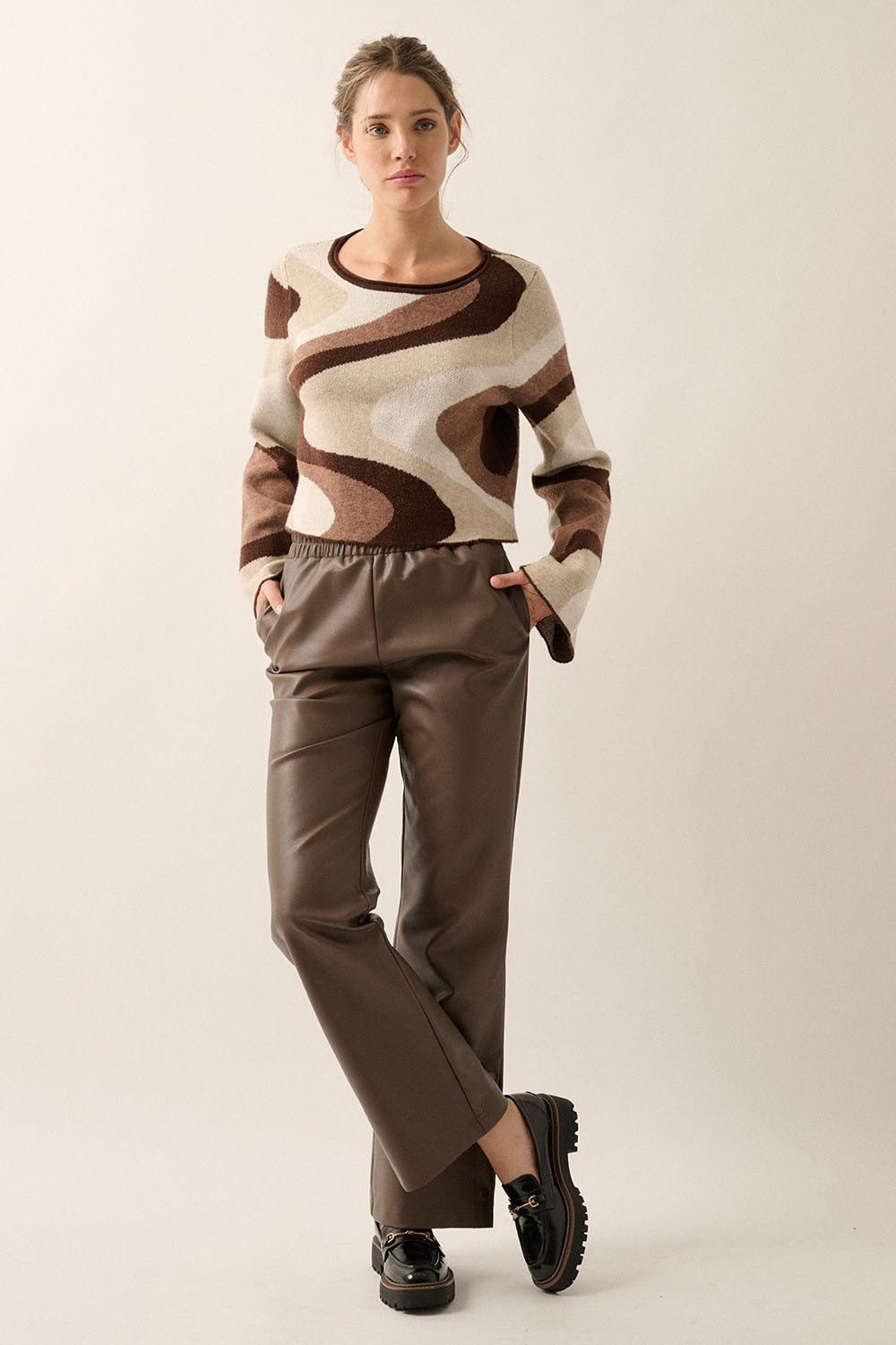 Swirl Long Sleeve Sweater Top