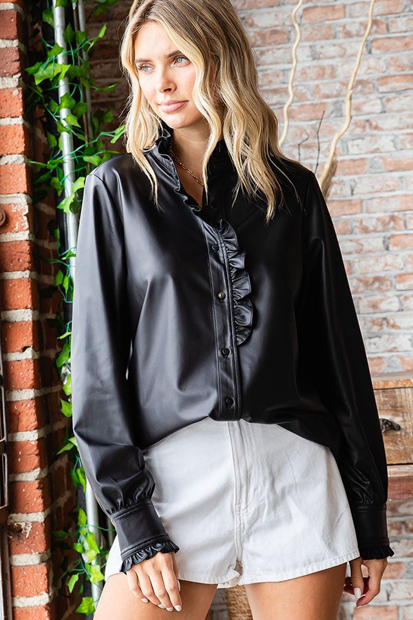 Grace Leather Shirt