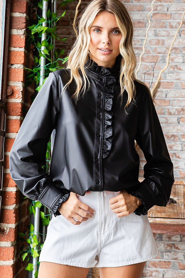 Grace Leather Shirt