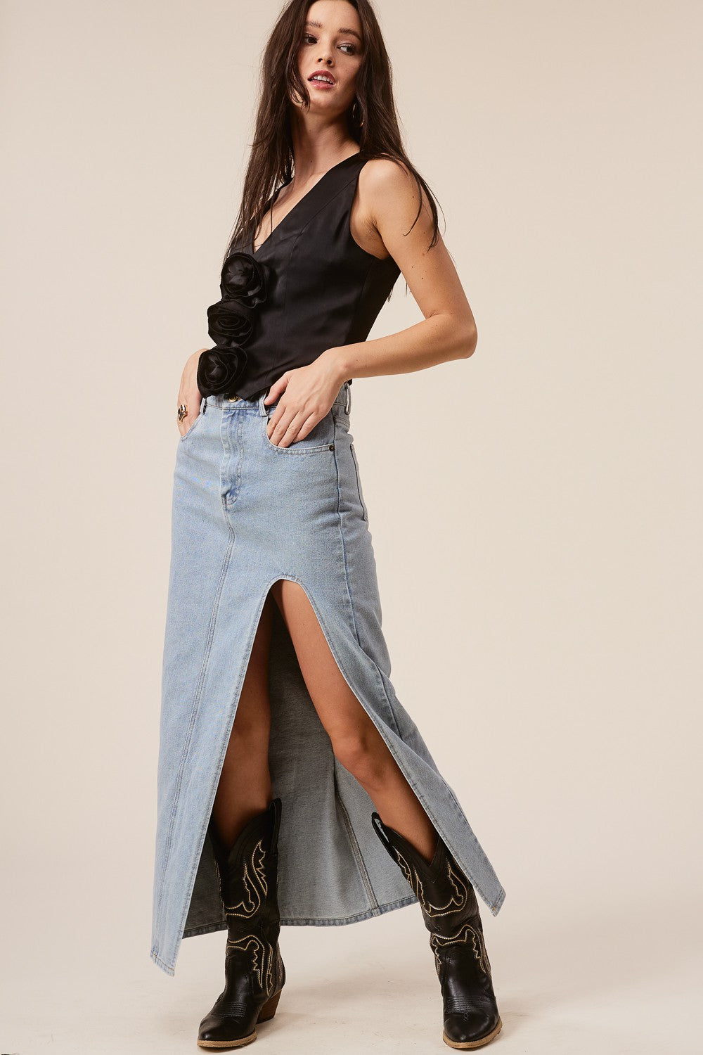 Grace Denim Skirt