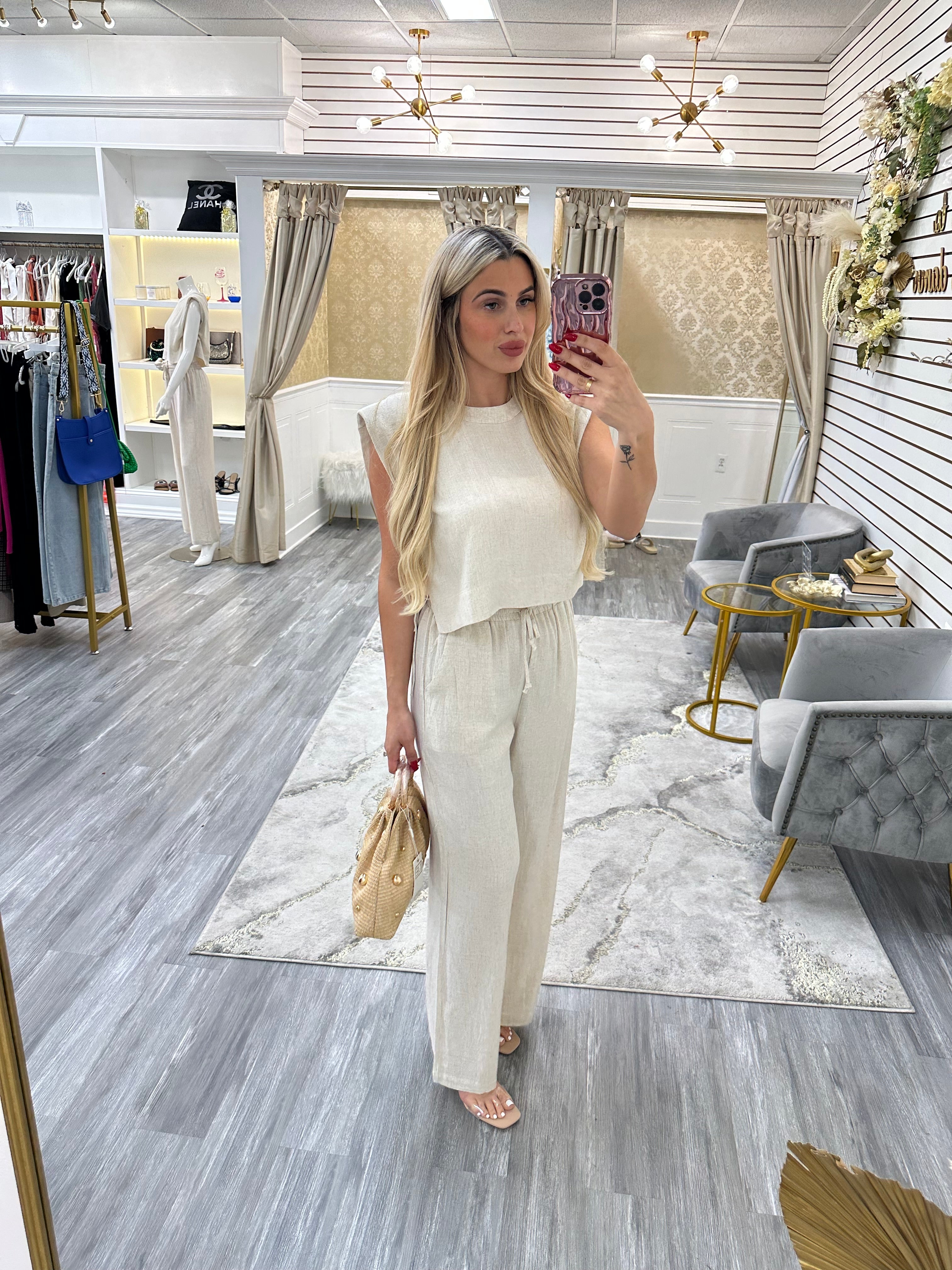 Kayla Linen Top