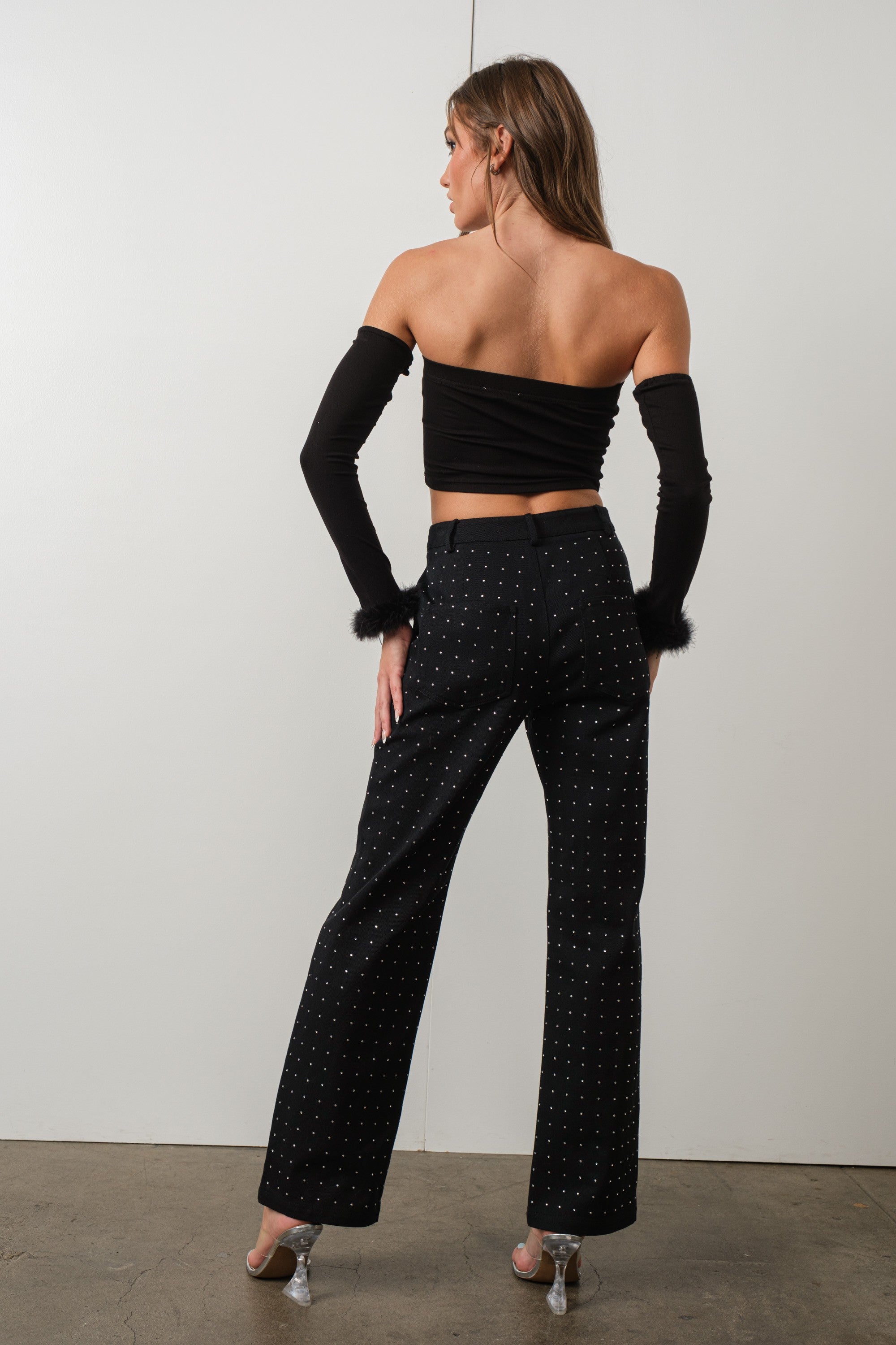 Felicia Feather Crop Top