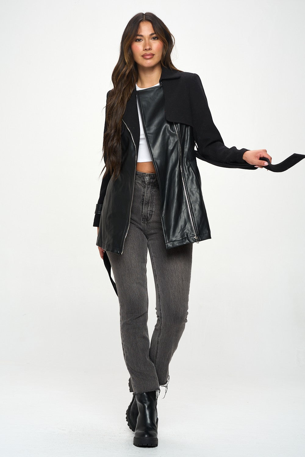 Taylor Moto Trench Coat