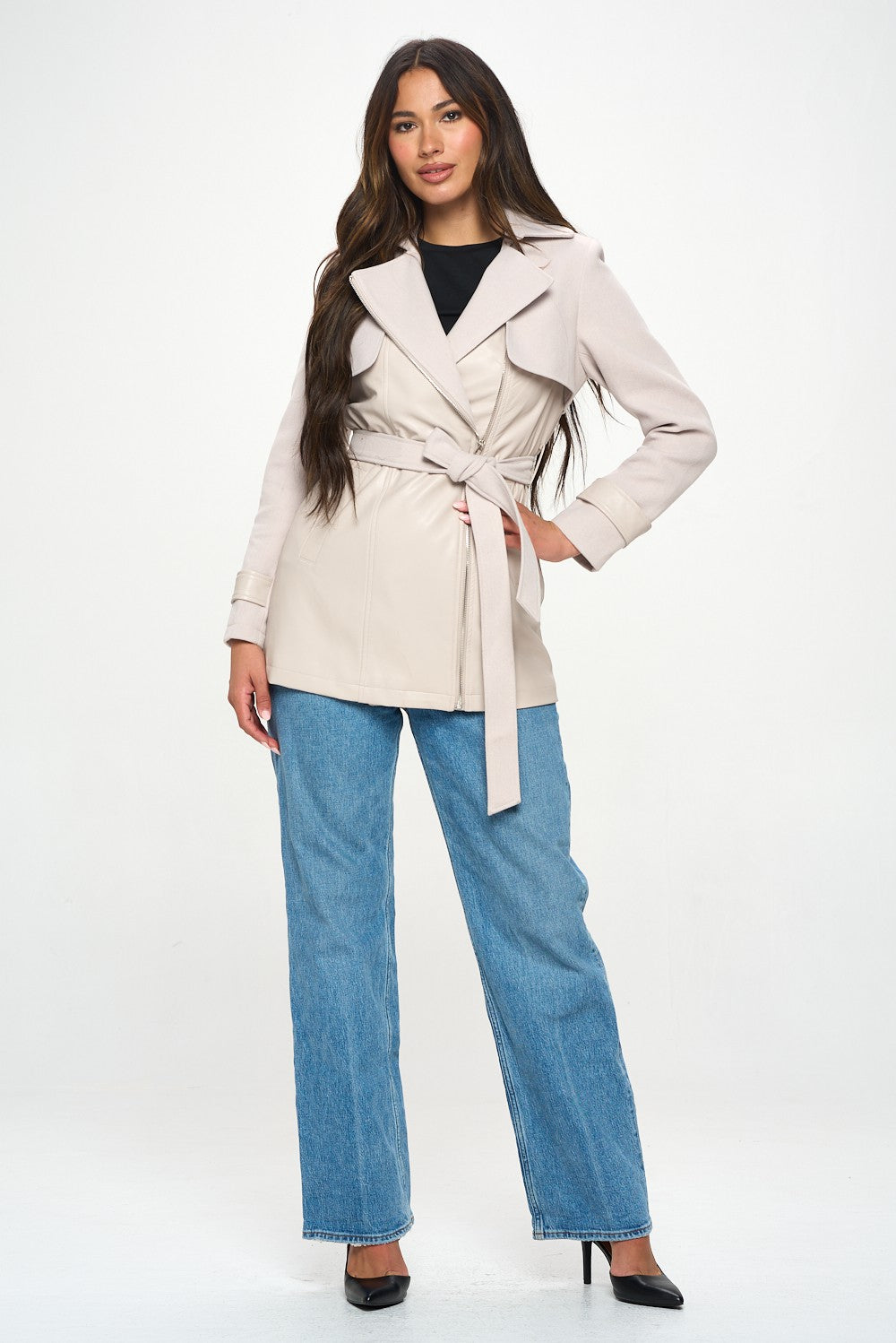 Taylor Moto Trench Coat