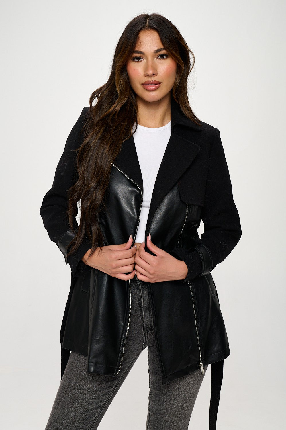 Taylor Moto Trench Coat
