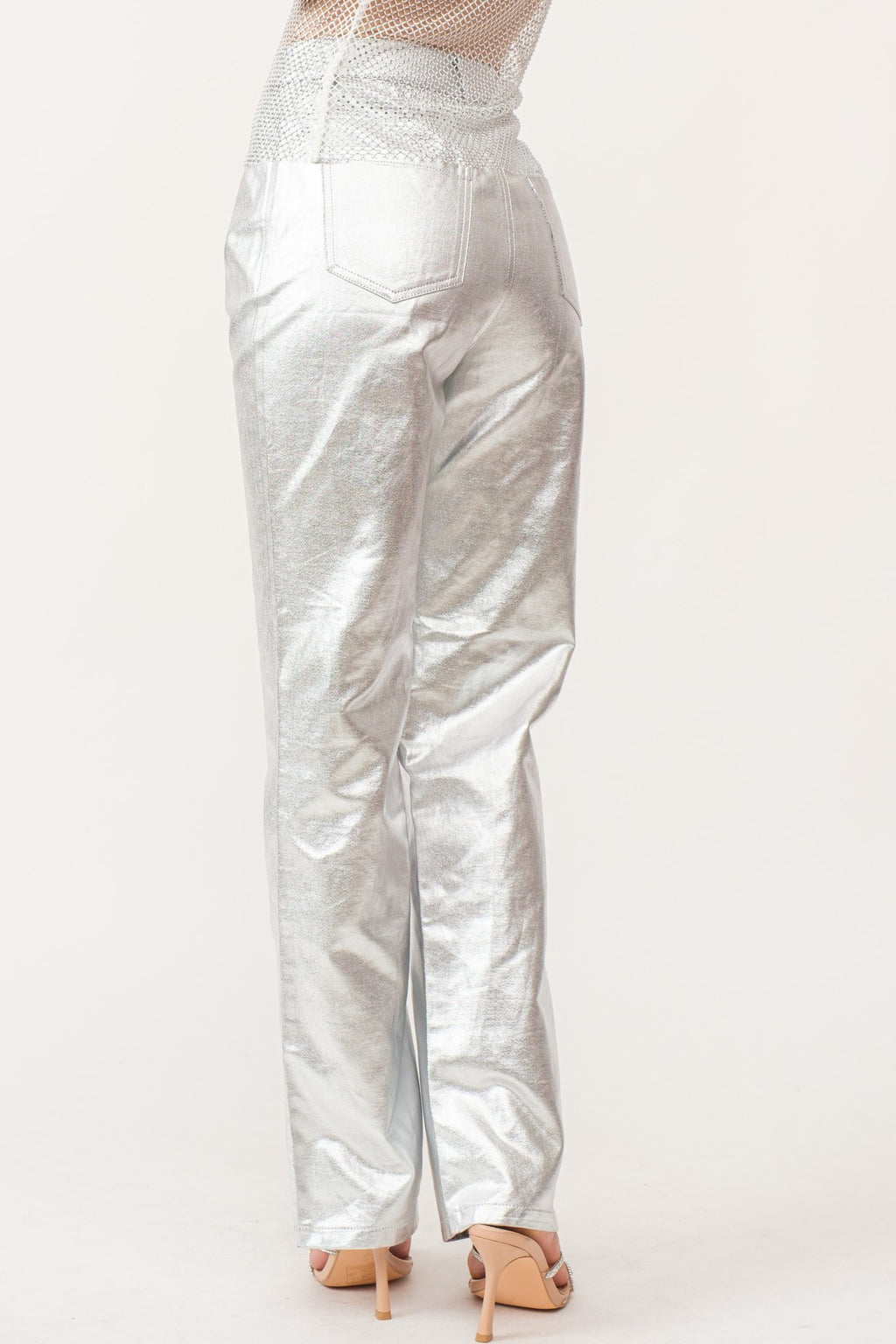 Metallic Denim Pant
