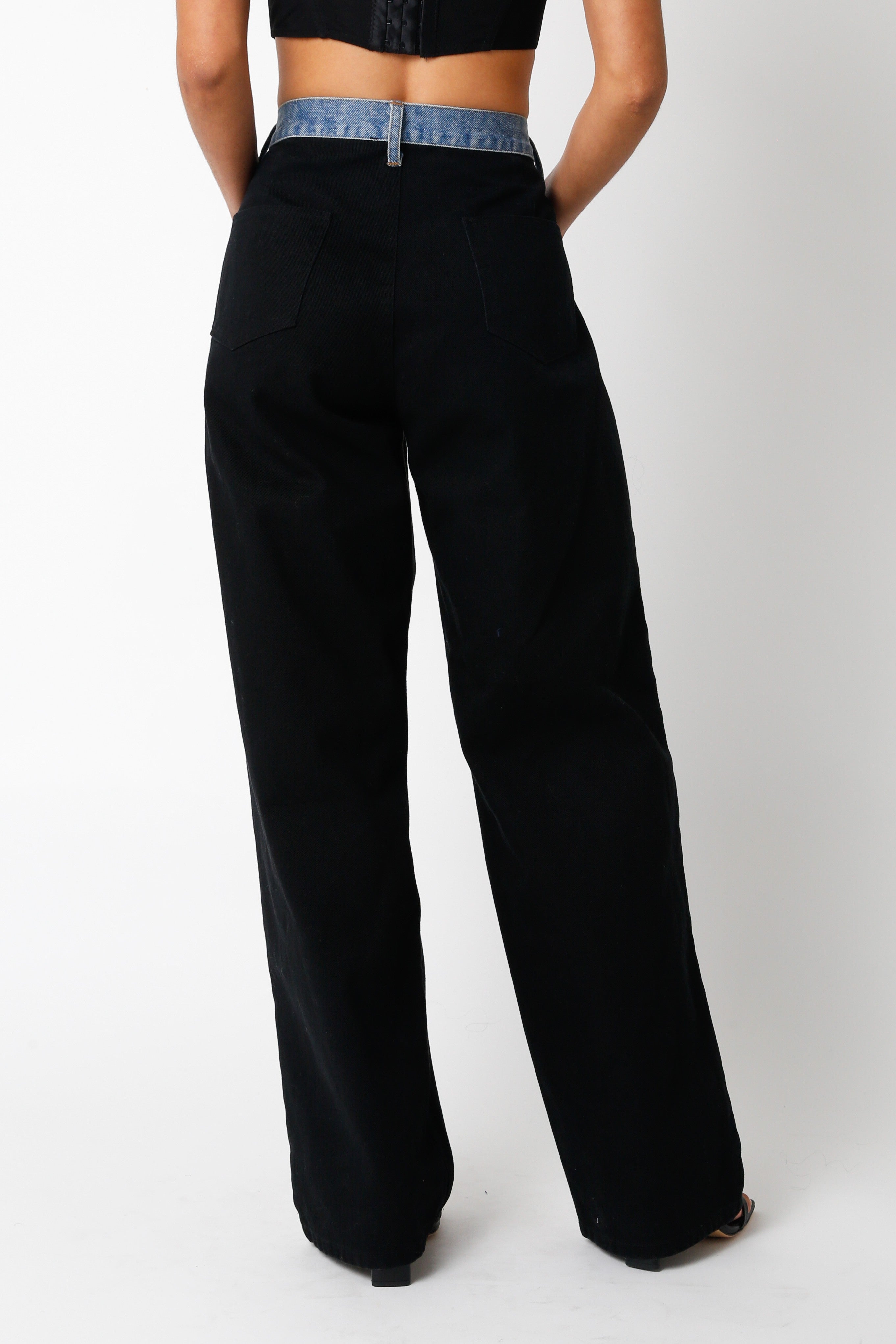 Ava Contrast Denim Pant
