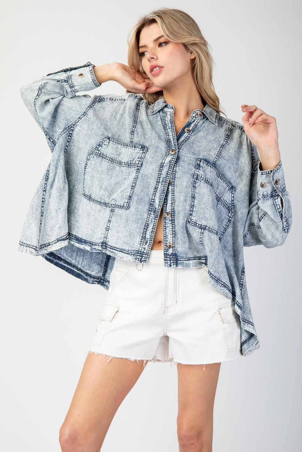 Danielle Denim Top