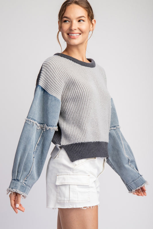 Lynn Denim Sweatshirt