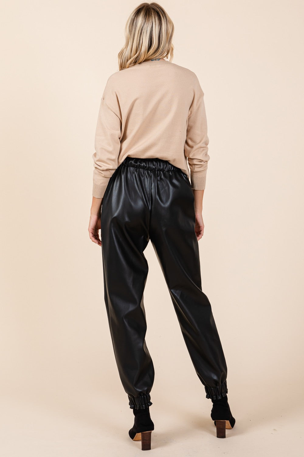 Carli Leather Jogger