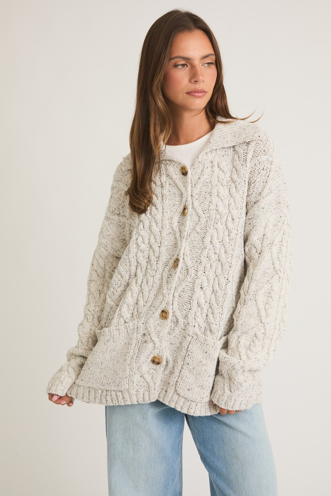 Jenny Cable Knit Cardigan
