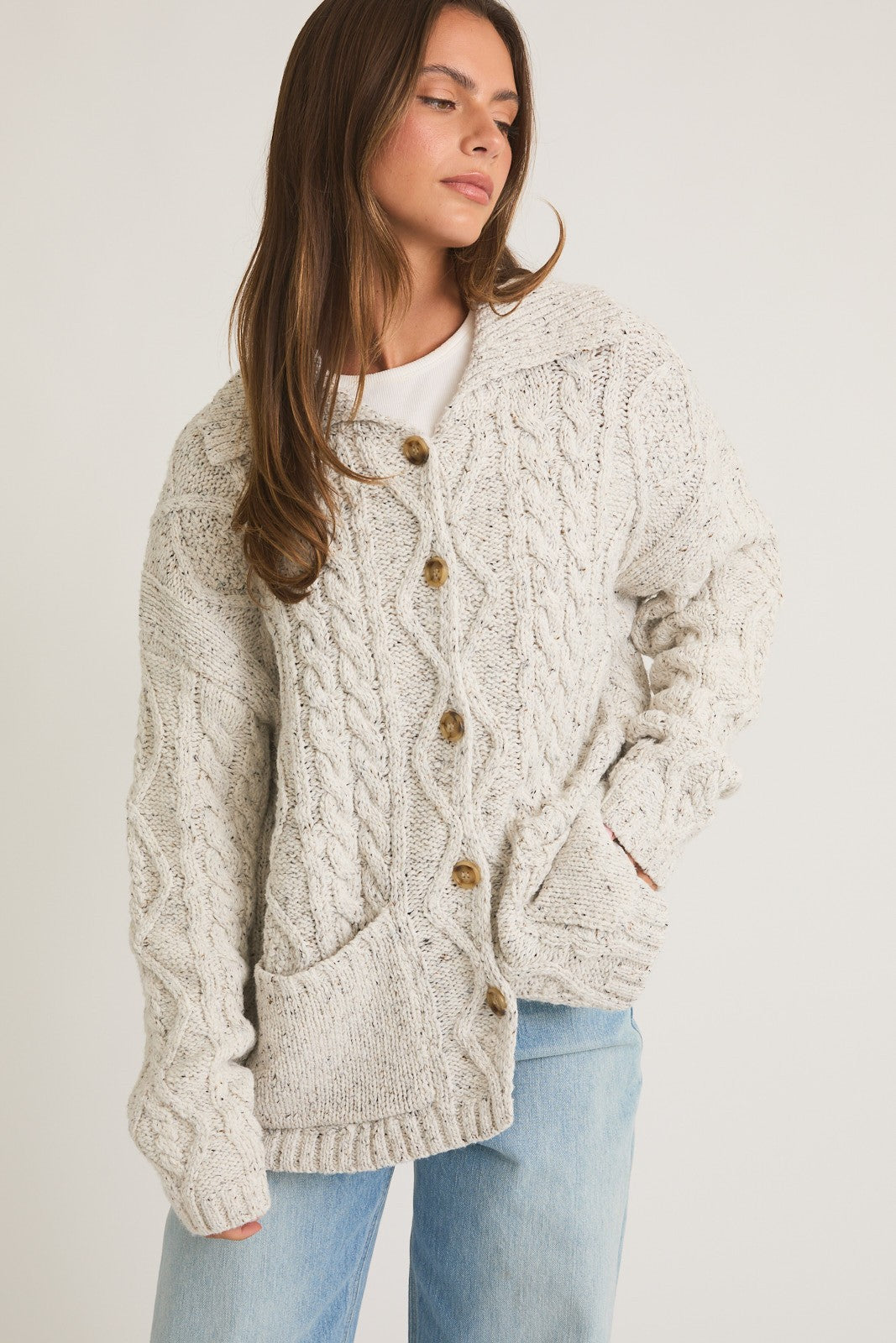 Jenny Cable Knit Cardigan