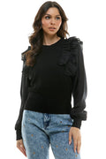 Reina Ruffle Sweater