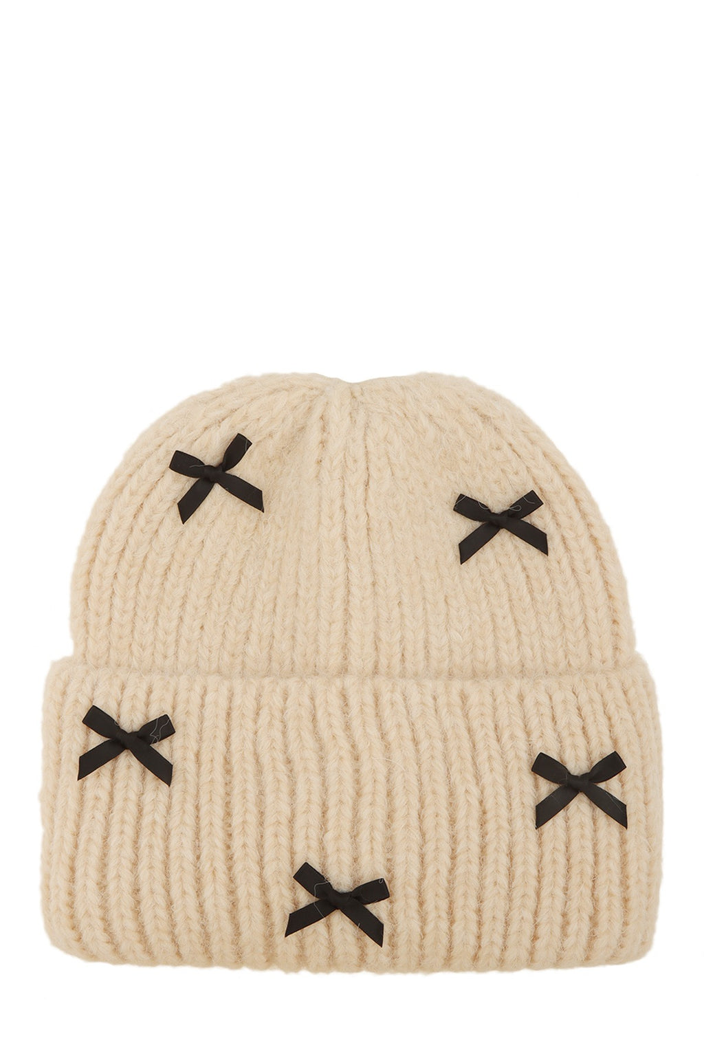 SATIN BOW BEANIE