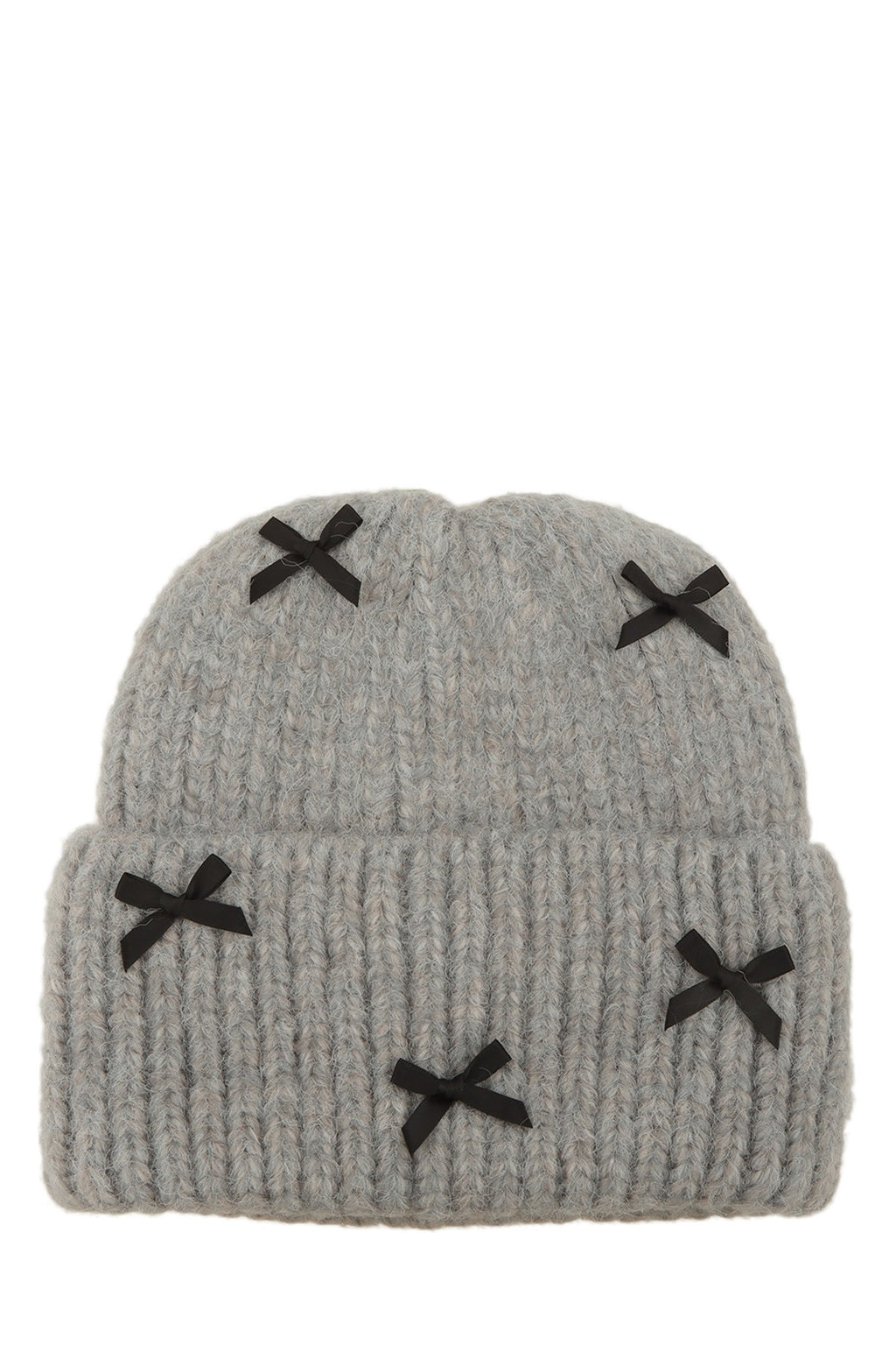 SATIN BOW BEANIE