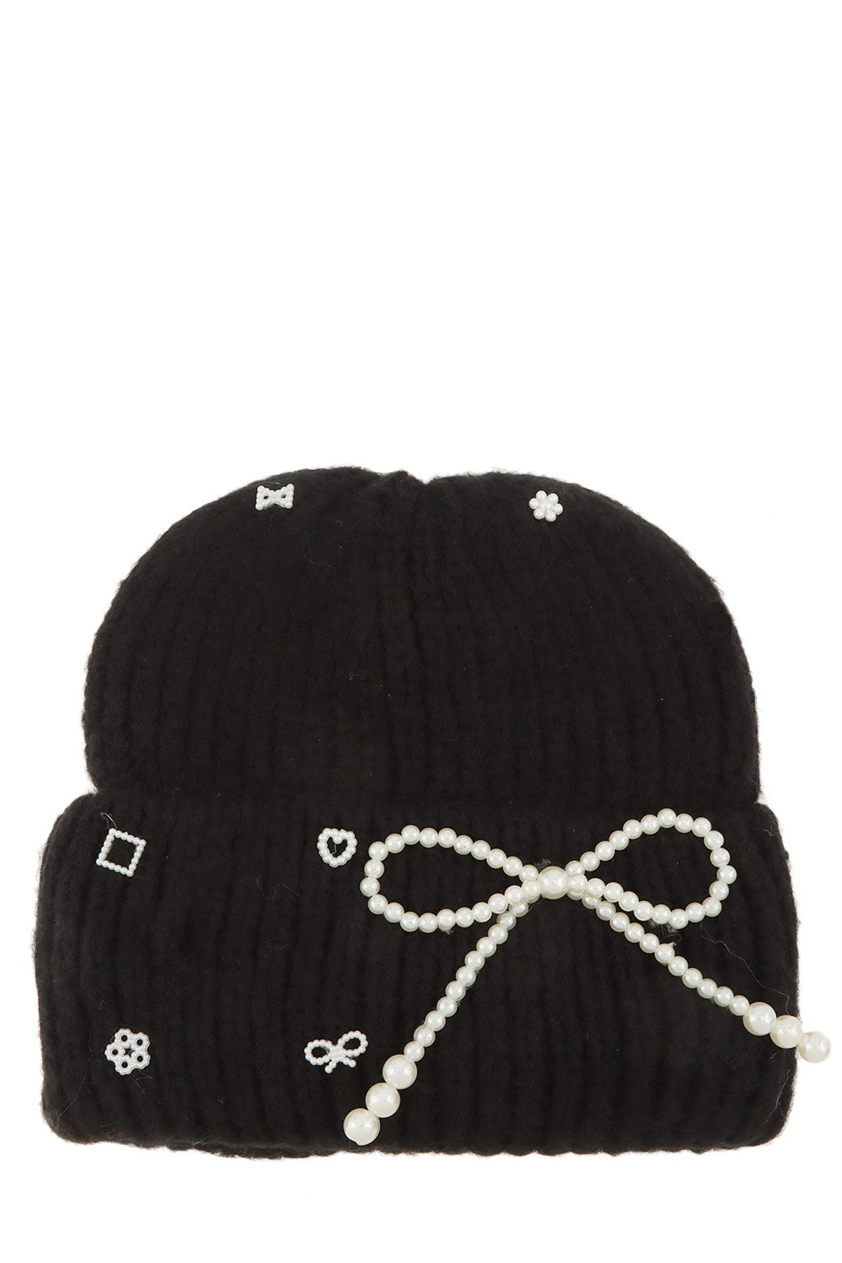 BOW RHINESTONE BEANIE